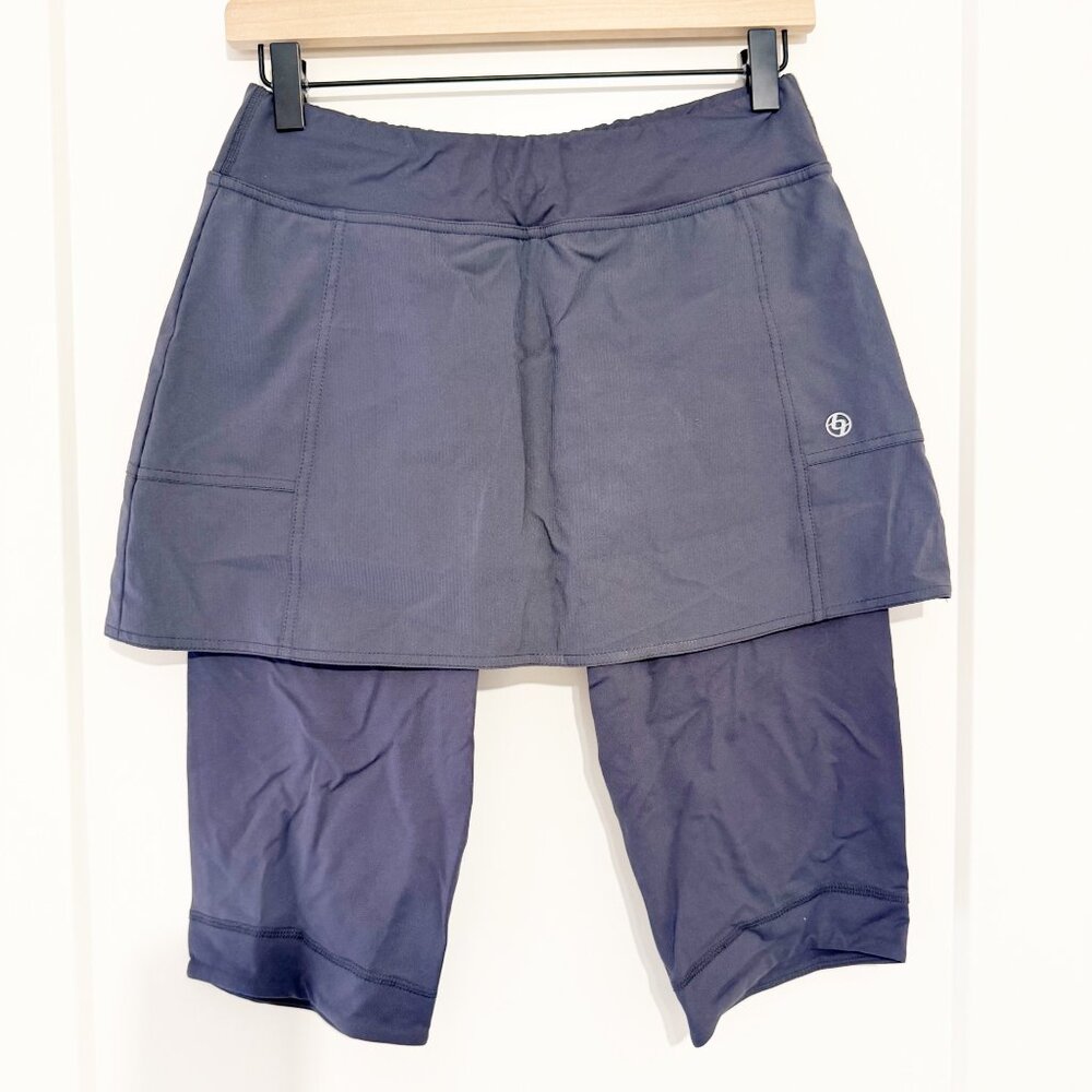 Lija Gray Athletic Skort Capri Leggings S